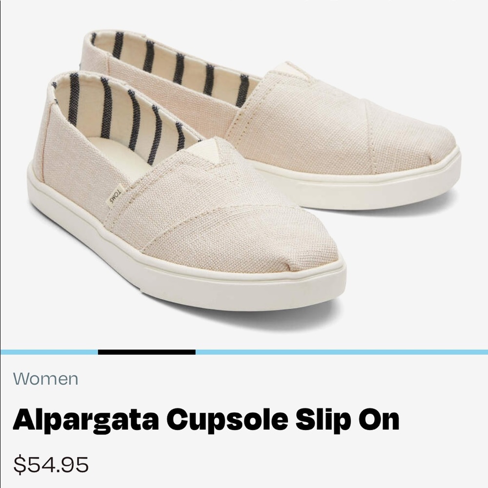 Tom’s Alpargata Slip On in Natural canvas